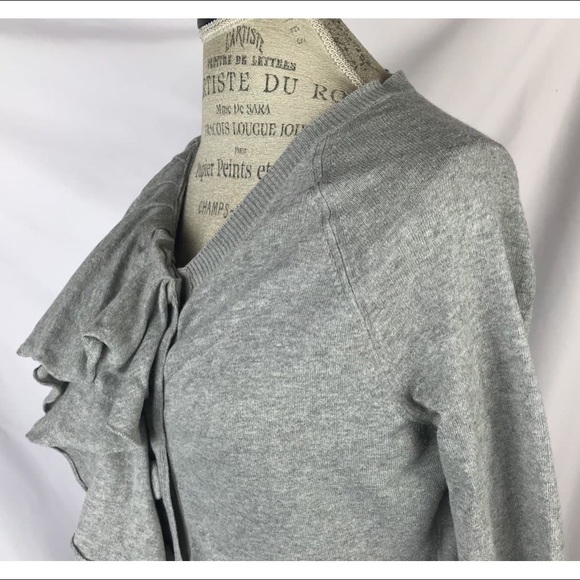 Anthropologie Moth Winter Lei Long Ruffle Cardigan - Picture 8 of 12